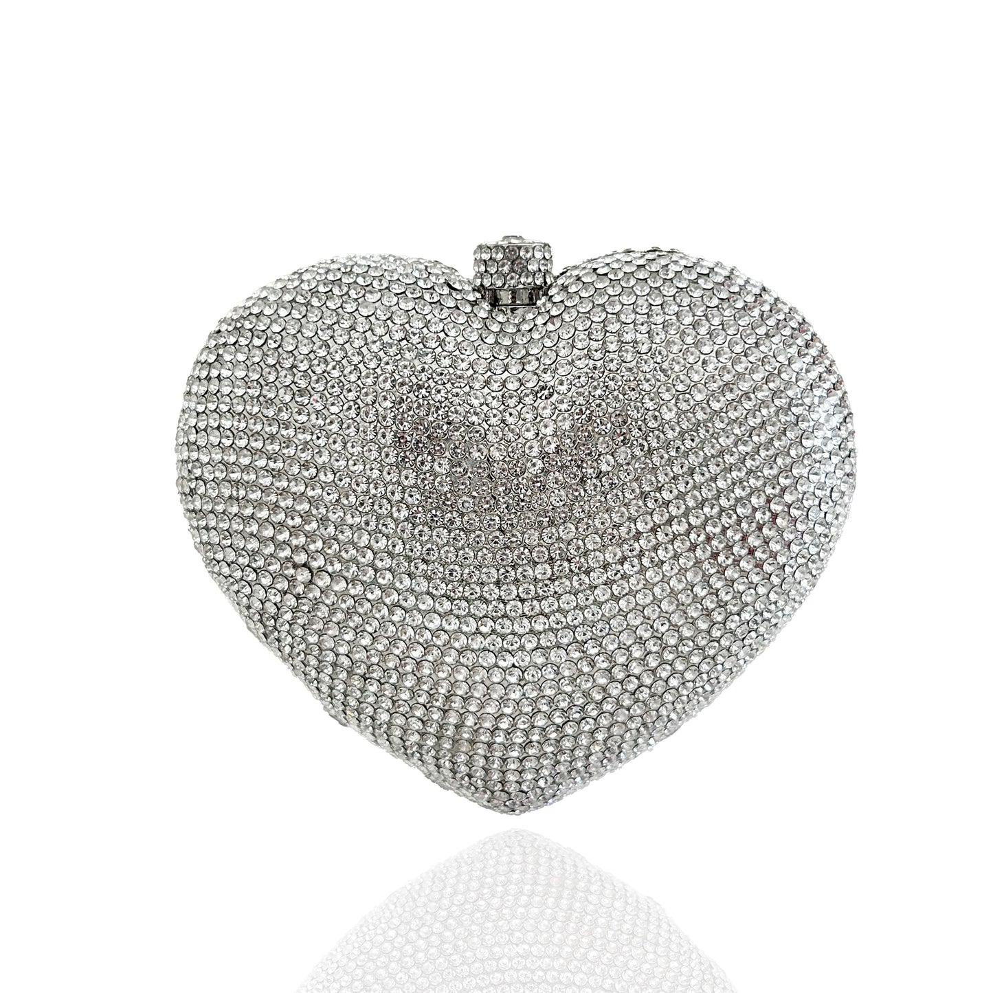 Silver Heart Clutch