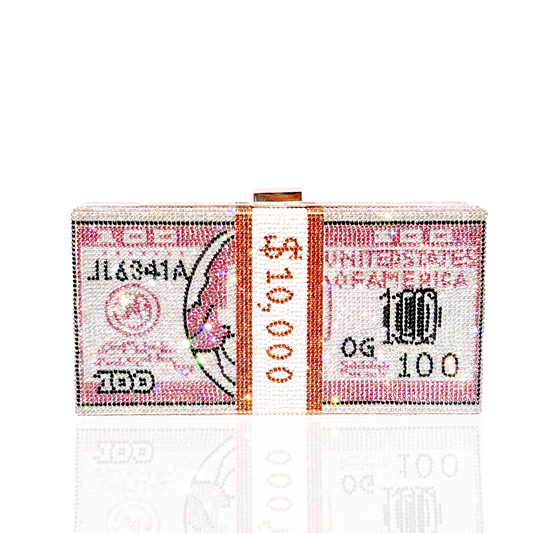 Pink Money Clutch Bag