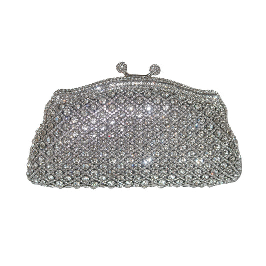 Silver Evening Clutch Handbag